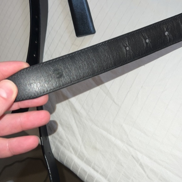 Louis Vuitton Mens DAMIER GRAPHITE CANVAS AUTHENTIC BELT size 38 - Picture 5 of 8